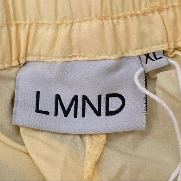 LMND Classic 100% Cotton Chiara Shorts-Butter Yellow-Womens XL-Spring-Summer-NEW - Picture 4 of 8